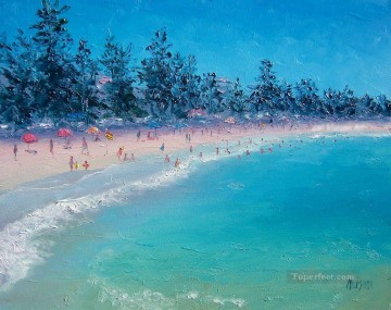 青いビーチのシーン Oil Paintings
